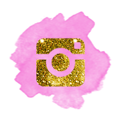 instagrampink and gold glitter