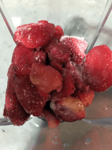 Strawberry White Choc Milkshake In-Process #1