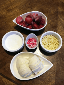 Strawberry White Choc Milkshake Ingredients