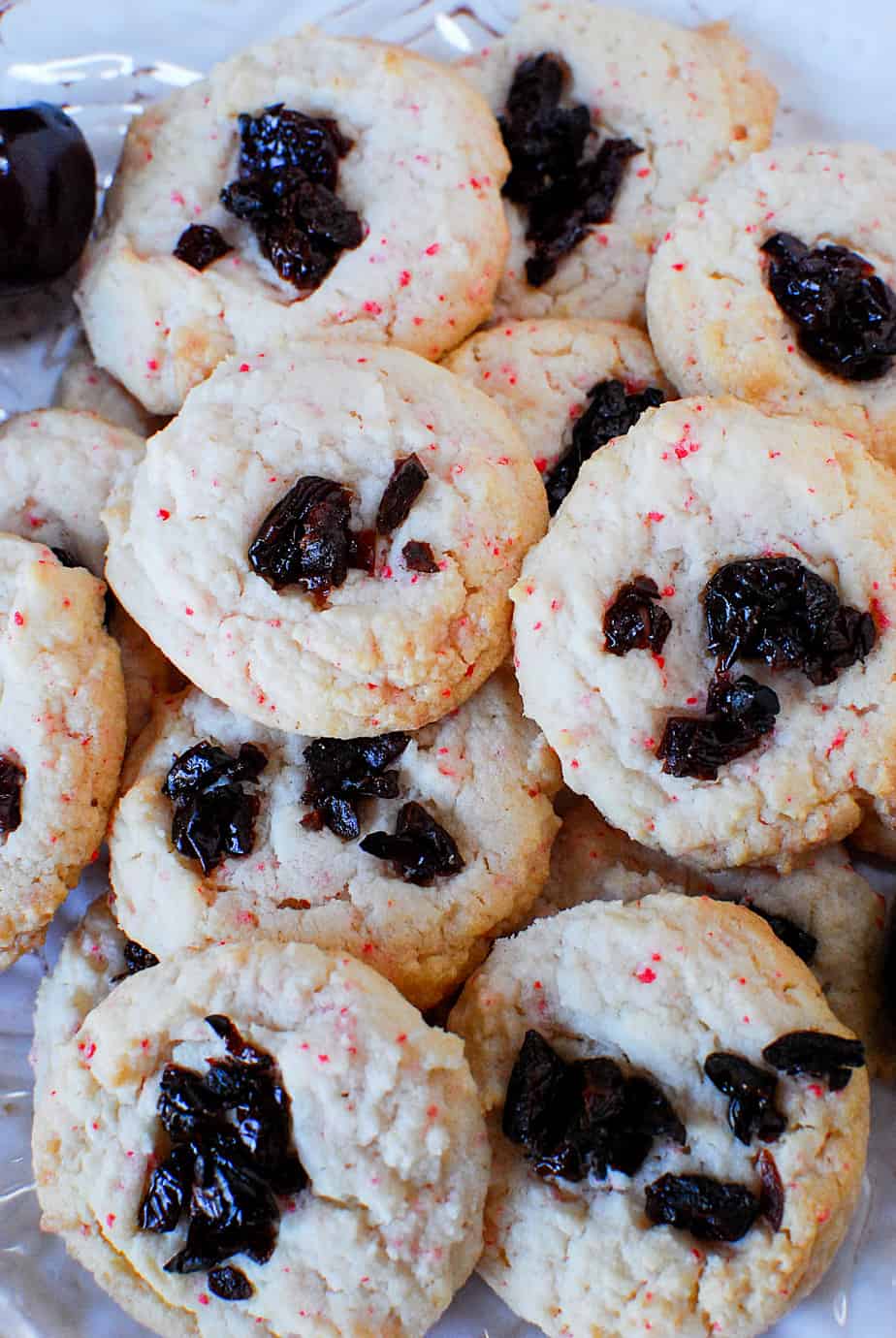 Cherry Chip Cake Mix Cookies & sour cherries6