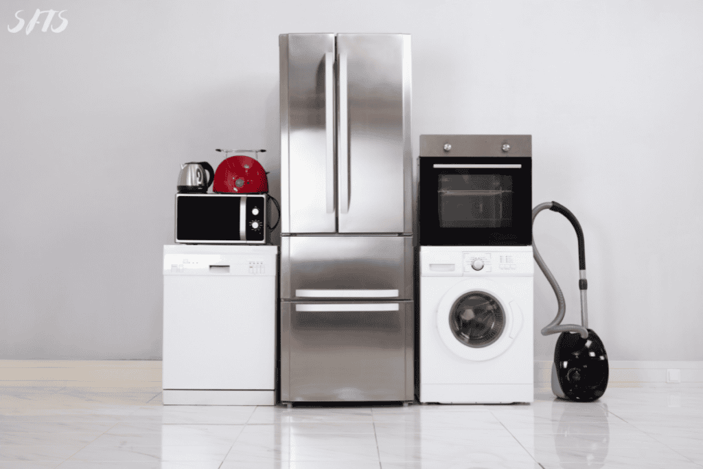 An image of different home appliances.